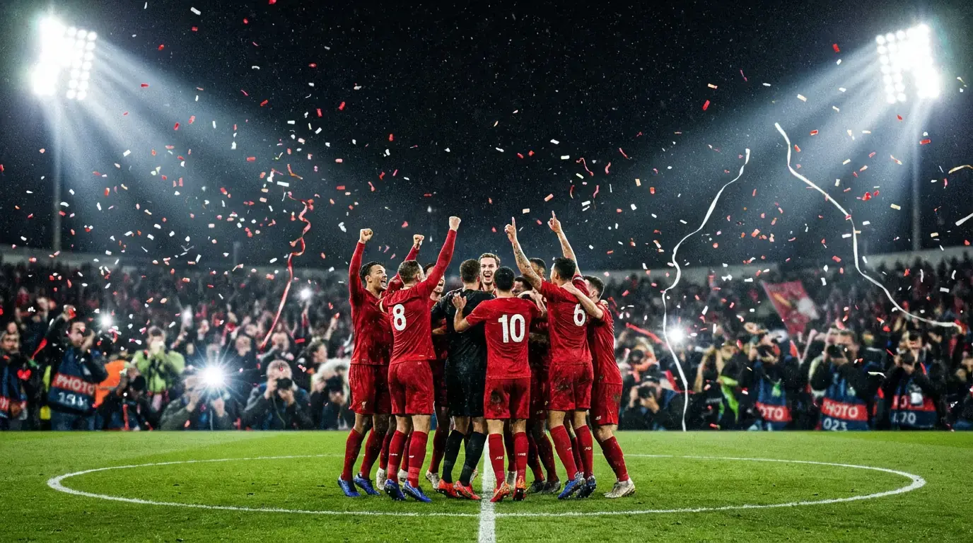 Česká reprezentace slavící postup na mistrovství světa 2026 po penaltovém rozstřelu